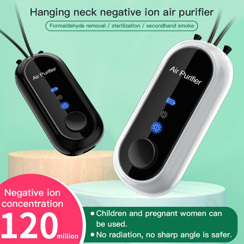 Mini Air Purifier Wearable Necklace Anion Cleaner Portable Car Oxygen Bar Negative Ion Air Freshener No Radiation Low Noise Home
Mini Air Purifier Wearable Necklace Anion Cleaner Portable Car Oxygen Bar Negative Ion Air Freshener No Radiation Low Noise Home