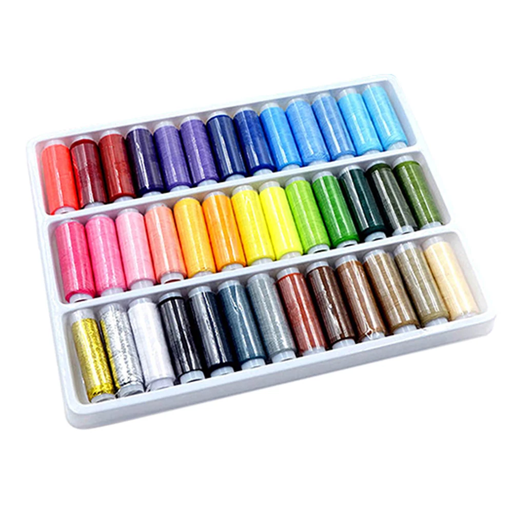 39Pcs/set 110 Yards Spools Sewing Thread Kit Polyester Thread Suit for Repair Stitching Fabric Quilting DIY Sewing Tools
39Pcs/set 110 Yards Spools Sewing Thread Kit Polyester Thread Suit for Repair Stitching Fabric Quilting DIY Sewing Tools
