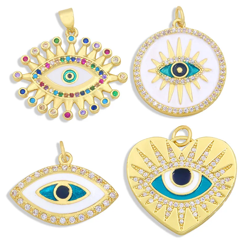 OCESRIO Brass CZ Evil Eye Charms for Jewelry Making Wholesale Blue Eye Pendant for Necklace Making DIY Mexican Jewelry pdta347
OCESRIO Brass CZ Evil Eye Charms for Jewelry Making Wholesale Blue Eye Pendant for Necklace Making DIY Mexican Jewelry pdta347