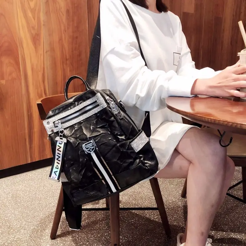 Soft Split Leather Backpack Women Black Large Travel Mochila Luxury Designer Bolso School Sac A Main
Soft Split Leather Backpack Women Black Large Travel Mochila Luxury Designer Bolso School Sac A Main