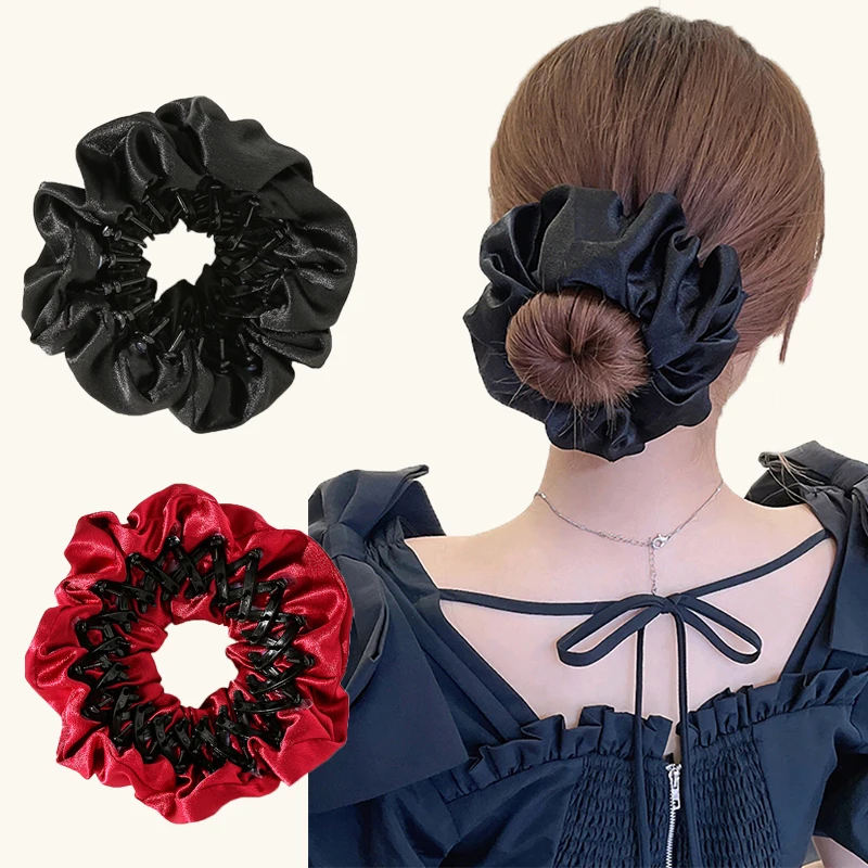 Women Hair Bun Stain Scrunchies Hair Claw Horsetail Buckle Hair Clip Bird Nest Expanding Female Ponytail Holder Hair Accessories
Women Hair Bun Stain Scrunchies Hair Claw Horsetail Buckle Hair Clip Bird Nest Expanding Female Ponytail Holder Hair Accessories