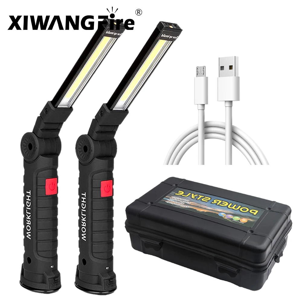 USB Rechargeable LED Flashlight with Built-in Battery Set Multi Function Folding Work Light 5 Modes COB LED Camping Torch
USB Rechargeable LED Flashlight with Built-in Battery Set Multi Function Folding Work Light 5 Modes COB LED Camping Torch