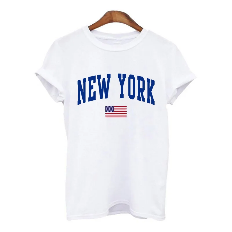 Women T shirt Tops New York National flag All seasons Clothing Ladies T-Shirts 90S Short Sleeve Kawaii Clothes Tee shirt femme
Women T shirt Tops New York National flag All seasons Clothing Ladies T-Shirts 90S Short Sleeve Kawaii Clothes Tee shirt femme