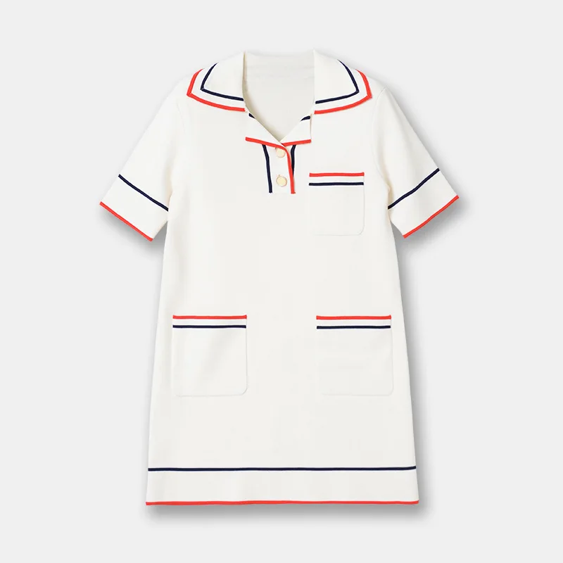 Gezelligheid Dresses For Women 2021 Runway Fashion Elegant Slim Short Sleeve Cotton Knitting Polo College Style Loose Midi Dress
Gezelligheid Dresses For Women 2021 Runway Fashion Elegant Slim Short Sleeve Cotton Knitting Polo College Style Loose Midi Dress
