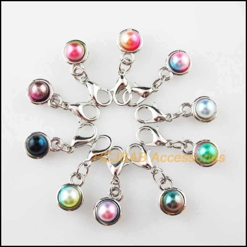 20Pcs Dull Silver Plated Round Caps Retro Mixed Ball Acrylic With Lobster Claw Clasps Charms
20Pcs Dull Silver Plated Round Caps Retro Mixed Ball Acrylic With Lobster Claw Clasps Charms