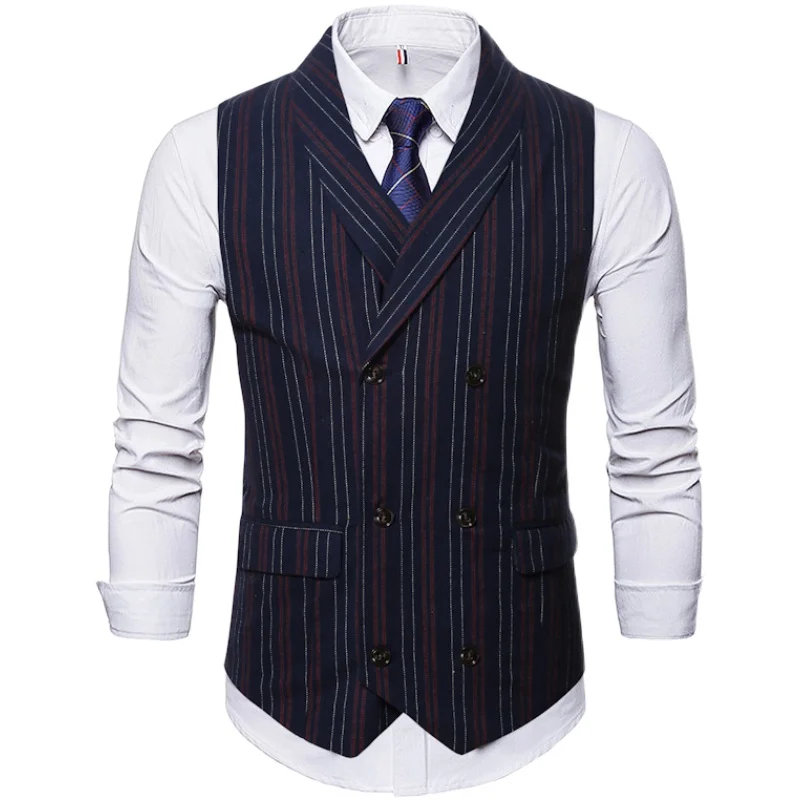 Twin Breasted Sleeveless Vest Coat for Men, V-neck Grid Vest for Business Party, Men's Stylish Casual Tees S M L XL XXL XXXL
Twin Breasted Sleeveless Vest Coat for Men, V-neck Grid Vest for Business Party, Men's Stylish Casual Tees S M L XL XXL XXXL