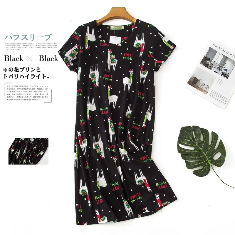Summer Sweet Loose Nightdress Women Nightgowns Short Sleeves Pyjamas Sleep Dress Cute Cartoon Sleepwear Pyjamas Night Dress New
Summer Sweet Loose Nightdress Women Nightgowns Short Sleeves Pyjamas Sleep Dress Cute Cartoon Sleepwear Pyjamas Night Dress New
