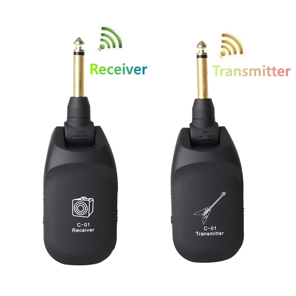 Wireless Guitar System 4 Channel Audio Transmitter Receiver Built-in Rechargeable Receiver Electric Bass Guitars Accessories
Wireless Guitar System 4 Channel Audio Transmitter Receiver Built-in Rechargeable Receiver Electric Bass Guitars Accessories