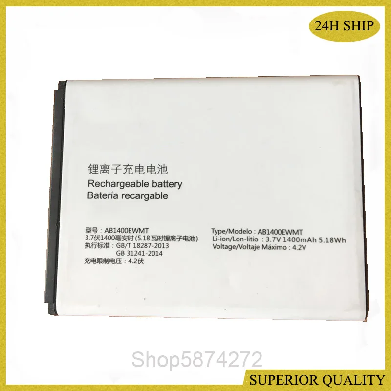 1400mAh New AB1400EWMT Battery for Philips E171L AB1400EWMY AB1400EWMT Cellphone Bateria Battery 
1400mAh New AB1400EWMT Battery for Philips E171L AB1400EWMY AB1400EWMT Cellphone Bateria Battery