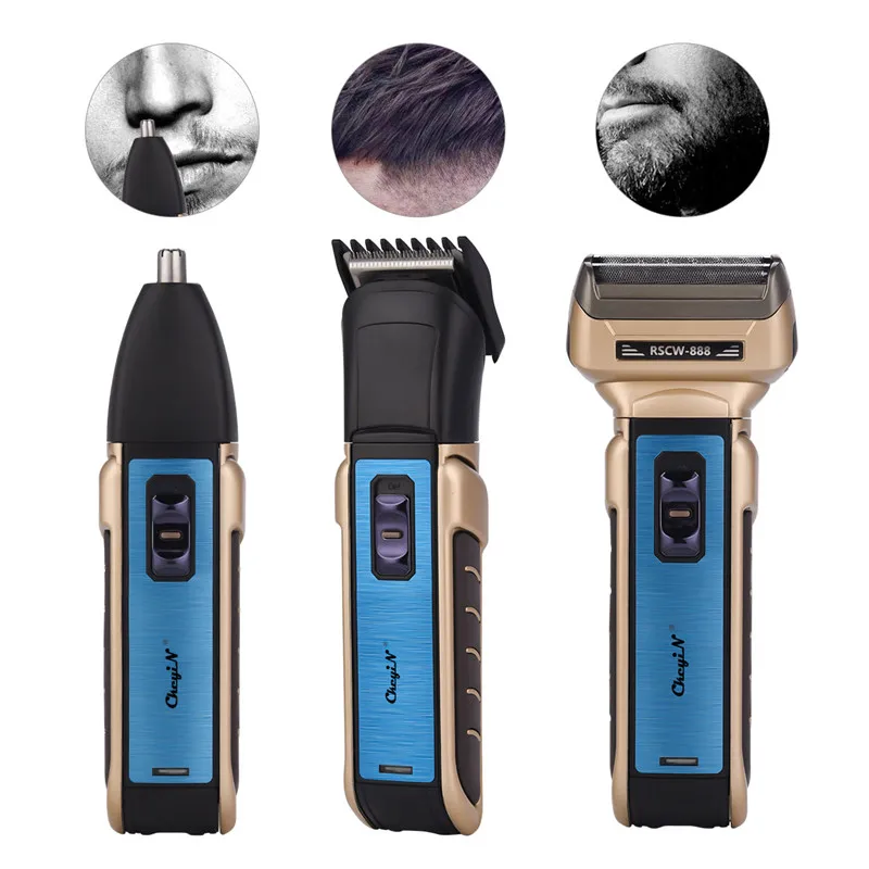 3 in 1 Electric Shaver Dual Power Supply Nose Hair Trimmer Cordless Rechargeable Shaving Razor Pop-up Trimmer Men Grooming Kit
3 in 1 Electric Shaver Dual Power Supply Nose Hair Trimmer Cordless Rechargeable Shaving Razor Pop-up Trimmer Men Grooming Kit