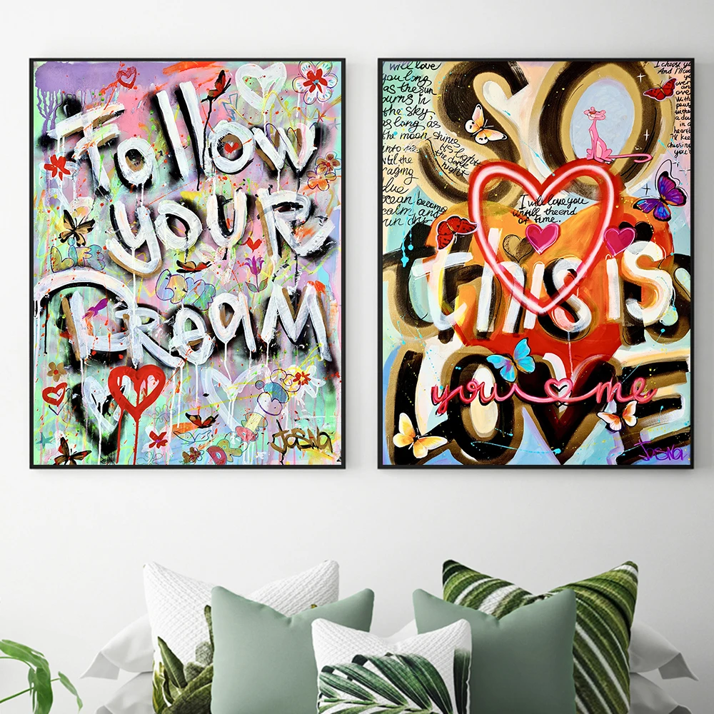 Graffiti Art Follow Your Dream Poster Prints Banksy art Canvas Painting Pop Art Wall Art Picture For Living Room Home Decor
Graffiti Art Follow Your Dream Poster Prints Banksy art Canvas Painting Pop Art Wall Art Picture For Living Room Home Decor