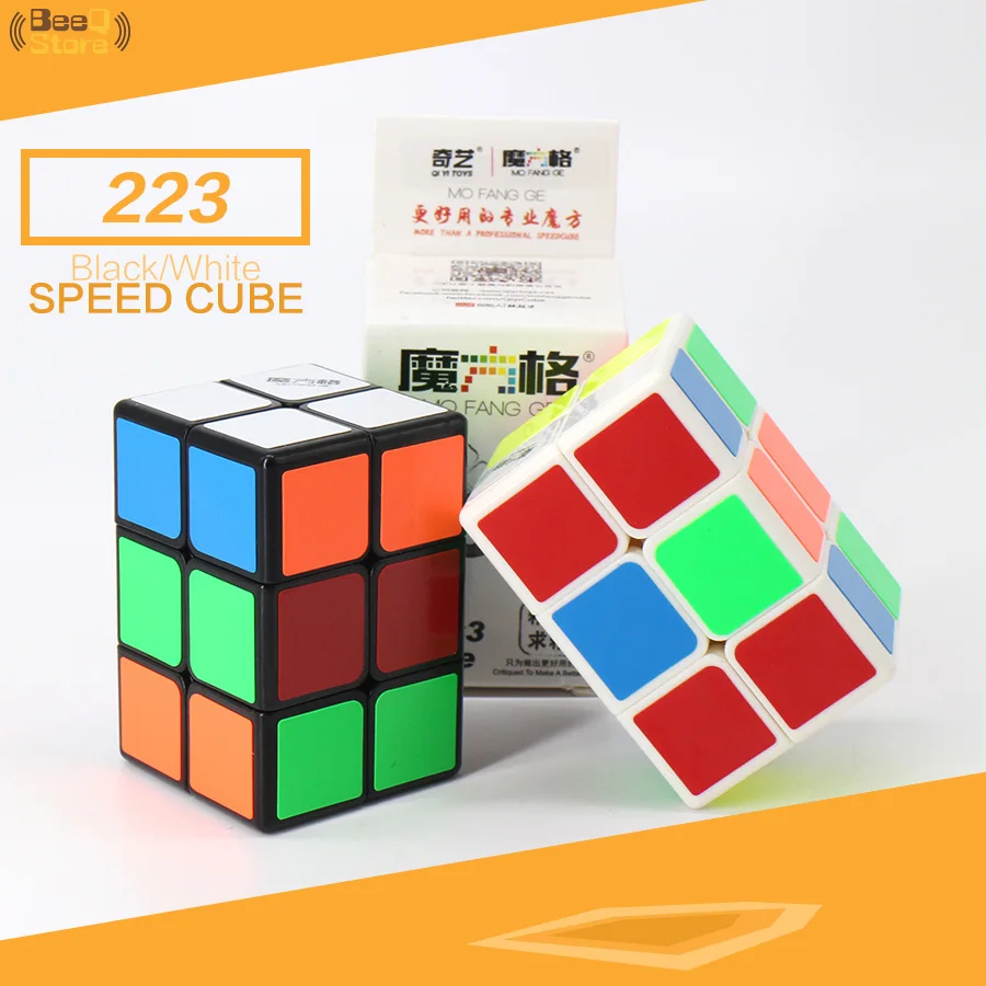 QiYi 2x2x3 магический куб белый/черный стикер скоростные Кубики головоломки детские