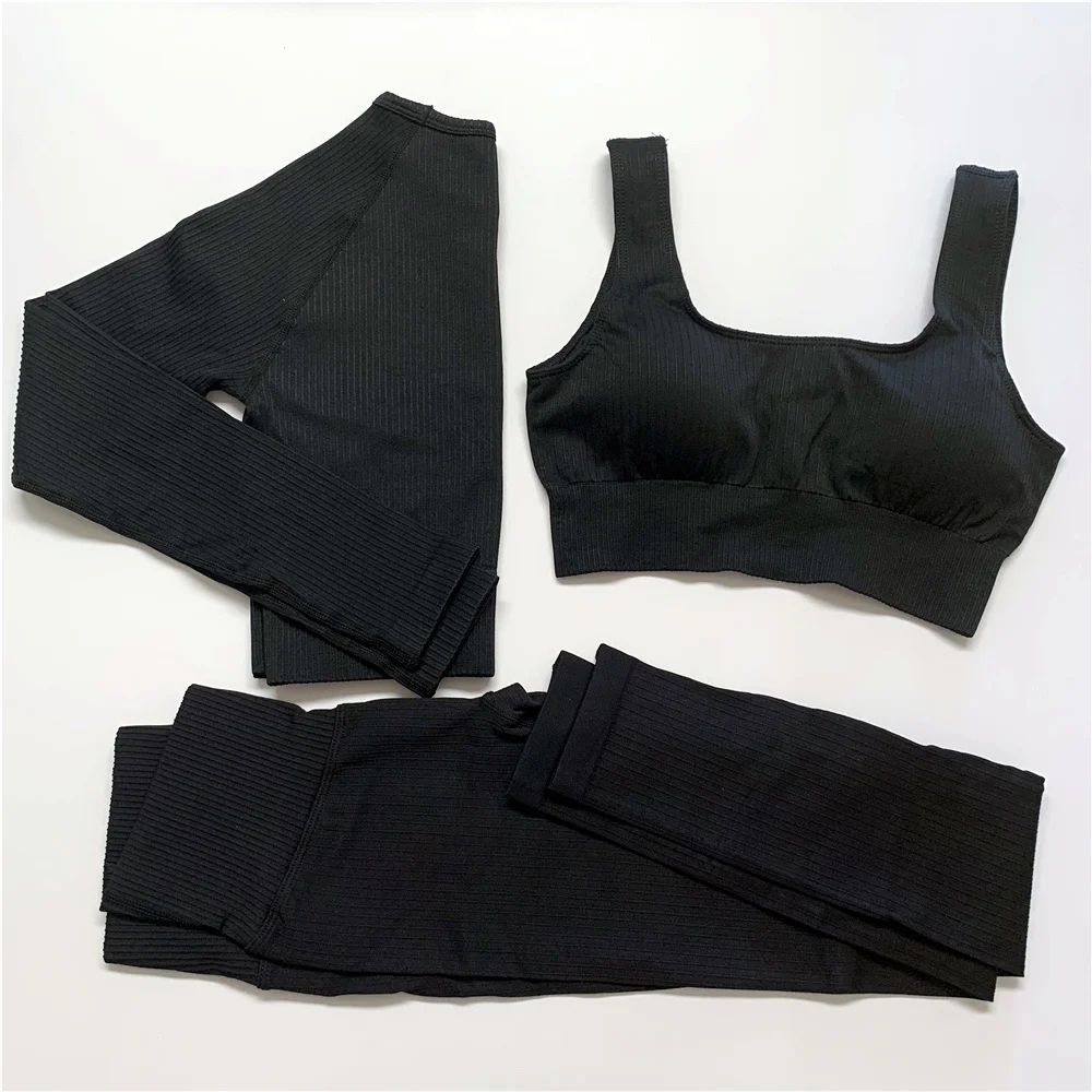 3pcs Women High Waist Yoga Pants Seamless Sports Legging Sexy Bra Sports Padded Bra Sport Bra Long Sleeve Top
3pcs Women High Waist Yoga Pants Seamless Sports Legging Sexy Bra Sports Padded Bra Sport Bra Long Sleeve Top