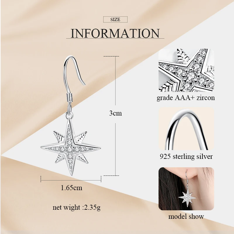 Kaletine 925 Sterling Silver Ear Earrings For Women Female Dazzling Zircon Snowflake Drop Earrings Jewelry Korea Earrings 2019
Kaletine 925 Sterling Silver Ear Earrings For Women Female Dazzling Zircon Snowflake Drop Earrings Jewelry Korea Earrings 2019