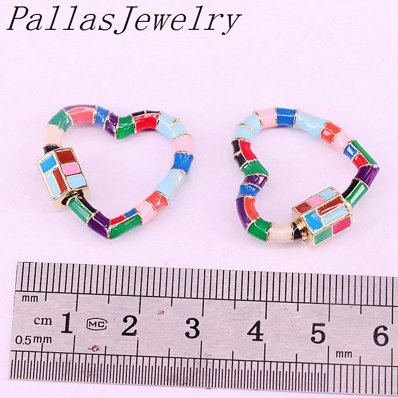 6Pcs 25x24mm Colorful Chequer Enamel Heart Shape Charms Clasp/Lock, Gold Plated, For Necklace Making, Findings
6Pcs 25x24mm Colorful Chequer Enamel Heart Shape Charms Clasp/Lock, Gold Plated, For Necklace Making, Findings