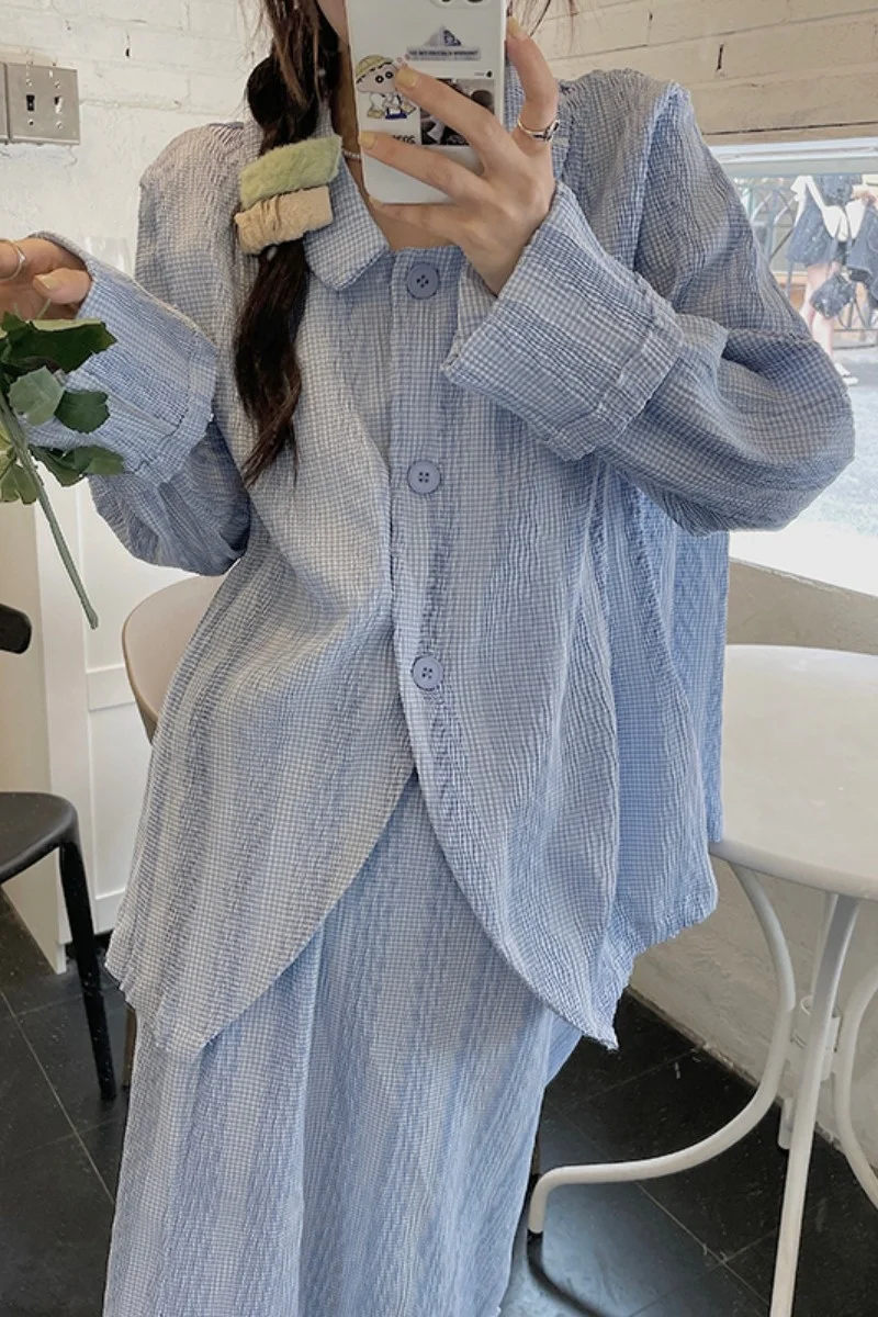 Long Sleeve Shirt Coat + Half Length Skirt Chic Women 2021 New Spring And Summer Two Piece Set
Long Sleeve Shirt Coat + Half Length Skirt Chic Women 2021 New Spring And Summer Two Piece Set