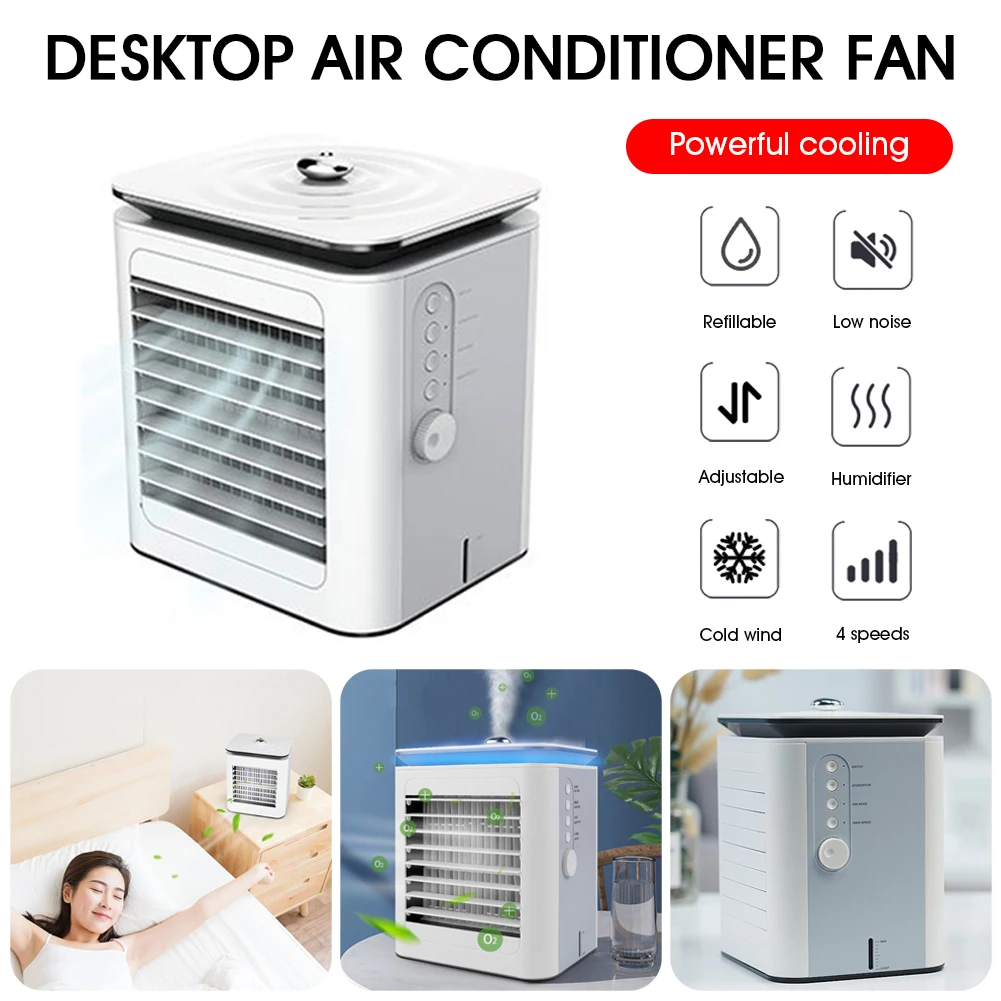 Portable Air Cooler Fan Mini USB 4 Speeds Air Conditioner Evaporative Cooler Adjustable Desk Cooling Humidifier for Home Office
Portable Air Cooler Fan Mini USB 4 Speeds Air Conditioner Evaporative Cooler Adjustable Desk Cooling Humidifier for Home Office
