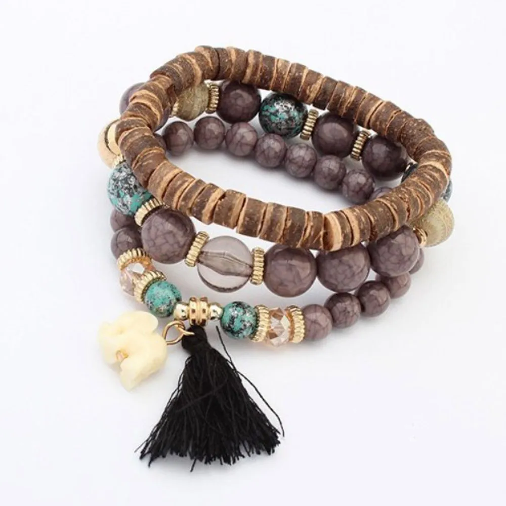 Women Multilayer Beads Bead Handmade Bracelets Florid Cool Multicolor Bracelet Браслеты Женские Bangles Viking For |