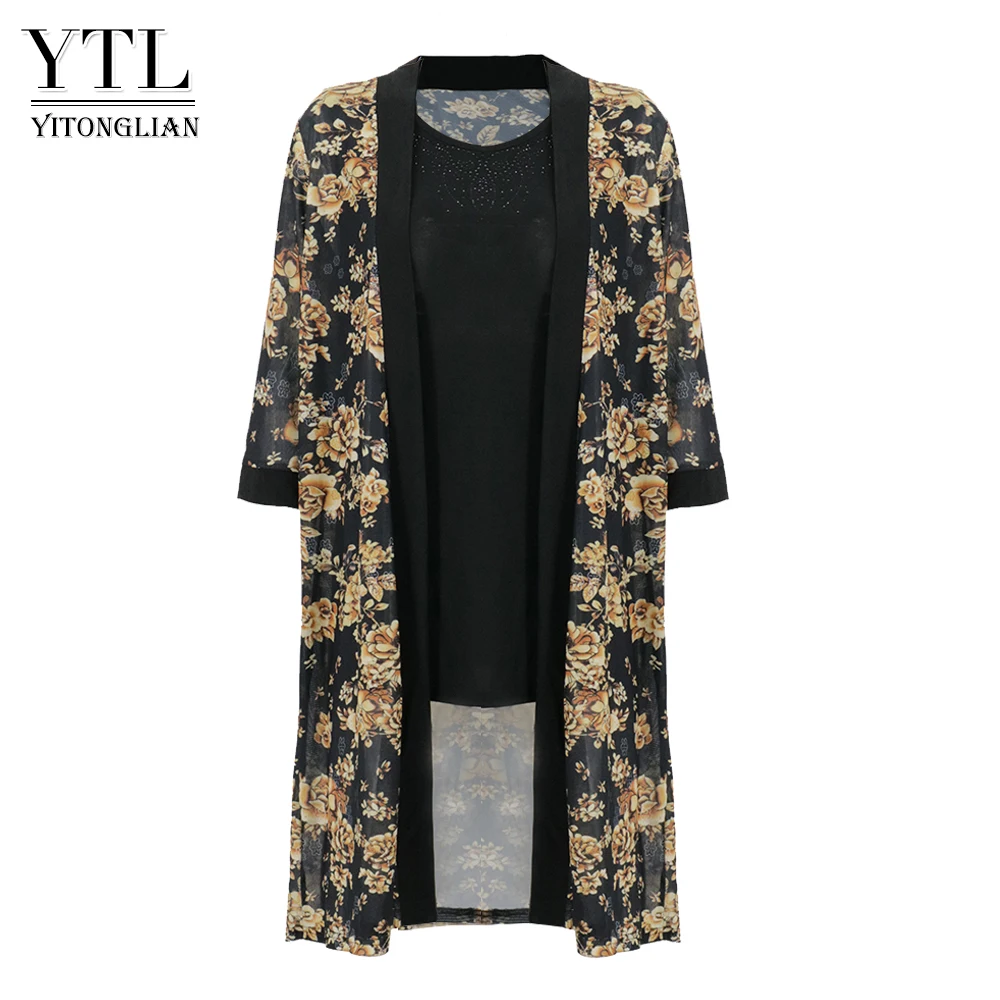 YTL Women Summer Floral Outwear Open Front Top Long Tunic Beach Casual Loose Blouse Shirt Two Pieces Set Plus Size Cardigan H432
YTL Women Summer Floral Outwear Open Front Top Long Tunic Beach Casual Loose Blouse Shirt Two Pieces Set Plus Size Cardigan H432