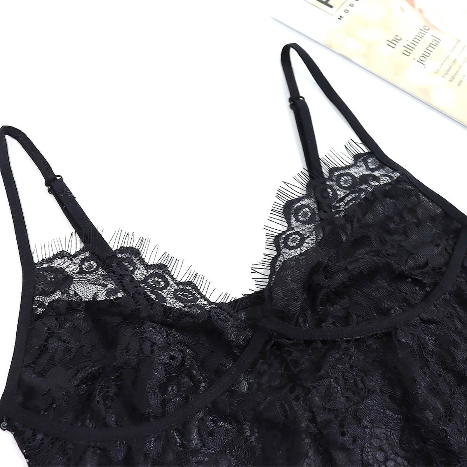 Women Sexy Lace Black Lingerie Thong Set Satin Nightgown Nightdress Backless Sleepwear Sling Dress Nightwear nachtjapon dames L*
Women Sexy Lace Black Lingerie Thong Set Satin Nightgown Nightdress Backless Sleepwear Sling Dress Nightwear nachtjapon dames L*