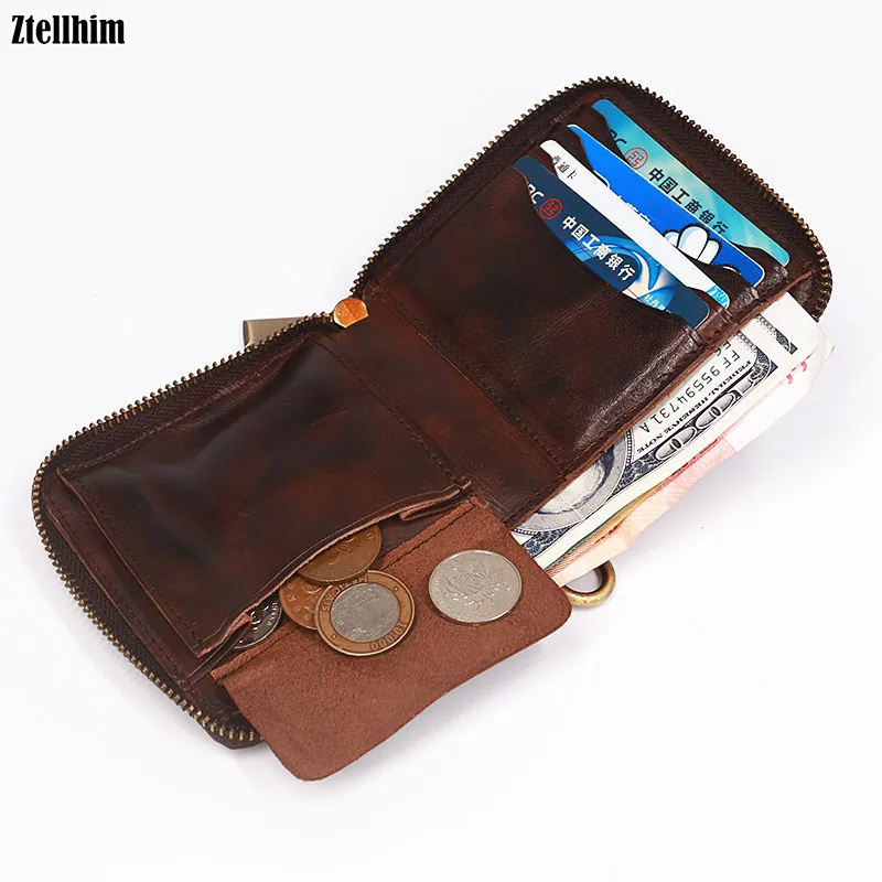 2021 100% Genuine Leather Wallet For Men Women Vintage Men's Short Zipper Wallets Purse With Card Holder Coin Pocket Money Bag
2021 100% Genuine Leather Wallet For Men Women Vintage Men's Short Zipper Wallets Purse With Card Holder Coin Pocket Money Bag