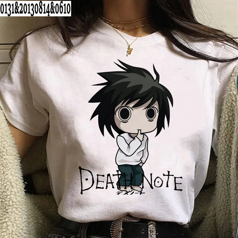 Japanese Anime Death Note T Shirt Women Kawaii Summer Top Tee Unisex Cartoon Graphic T-shirt Manga E Girl Fashion Tshirt Female
Japanese Anime Death Note T Shirt Women Kawaii Summer Top Tee Unisex Cartoon Graphic T-shirt Manga E Girl Fashion Tshirt Female