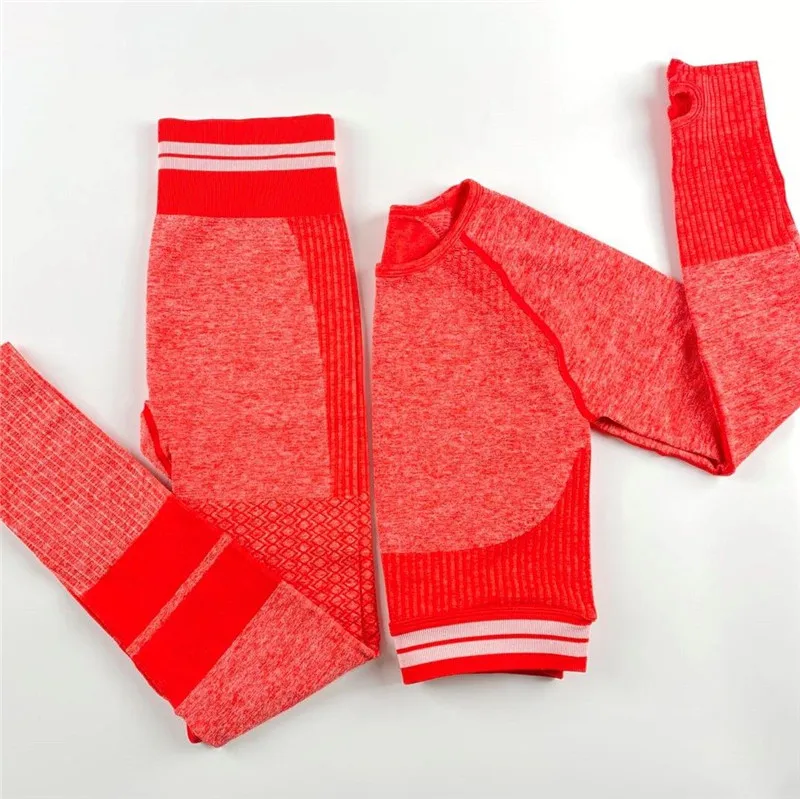 Women Seamless Yoga Set Fitness Sports Suits GYM Cloth Yoga Long Sleeve Shirts High Waist Running Leggings Workout Pants Bra
Women Seamless Yoga Set Fitness Sports Suits GYM Cloth Yoga Long Sleeve Shirts High Waist Running Leggings Workout Pants Bra