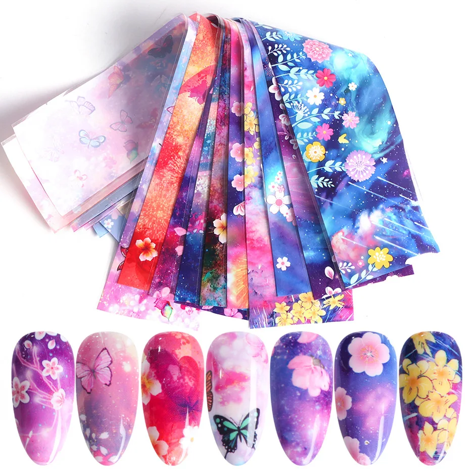 10Pcs 10Rolls/Box New Nail Foil Fower Star Paper Spring Flower Nails Foil Transfer Paper Blue Starry Sky sticker nail art decora
10Pcs 10Rolls/Box New Nail Foil Fower Star Paper Spring Flower Nails Foil Transfer Paper Blue Starry Sky sticker nail art decora