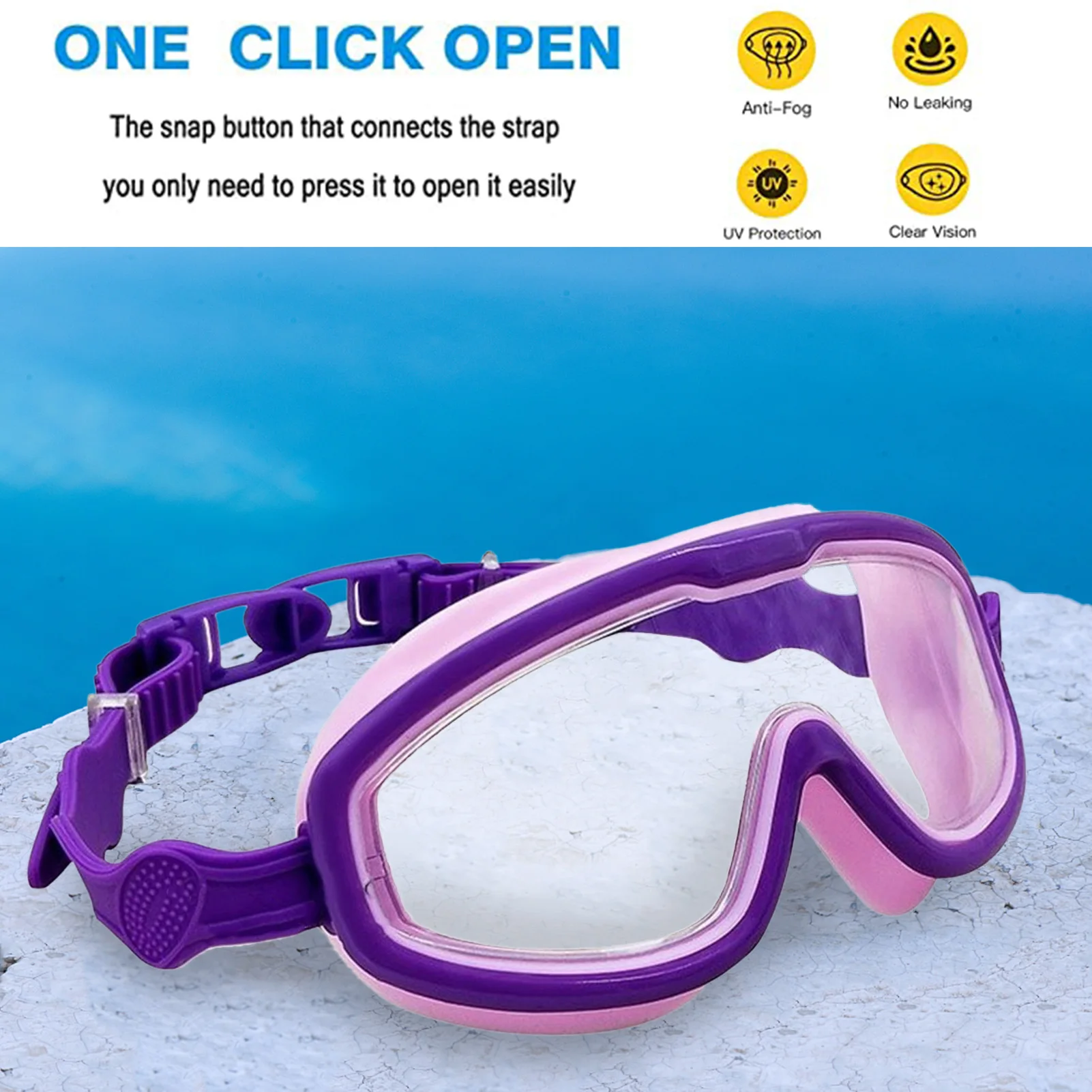 Kids Colorful Swim Goggles Silicone Anti Fog UV Shield Swimming Glasses Wide View Swimming Gear For Boys Girls
Kids Colorful Swim Goggles Silicone Anti Fog UV Shield Swimming Glasses Wide View Swimming Gear For Boys Girls