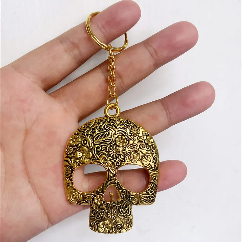 New Fashion Keychain 66x49mm Big Sugar Skeleton Head Skull Pendants DIY Men Jewelry Car Key Chain Ring Holder Souvenir For Gift
New Fashion Keychain 66x49mm Big Sugar Skeleton Head Skull Pendants DIY Men Jewelry Car Key Chain Ring Holder Souvenir For Gift