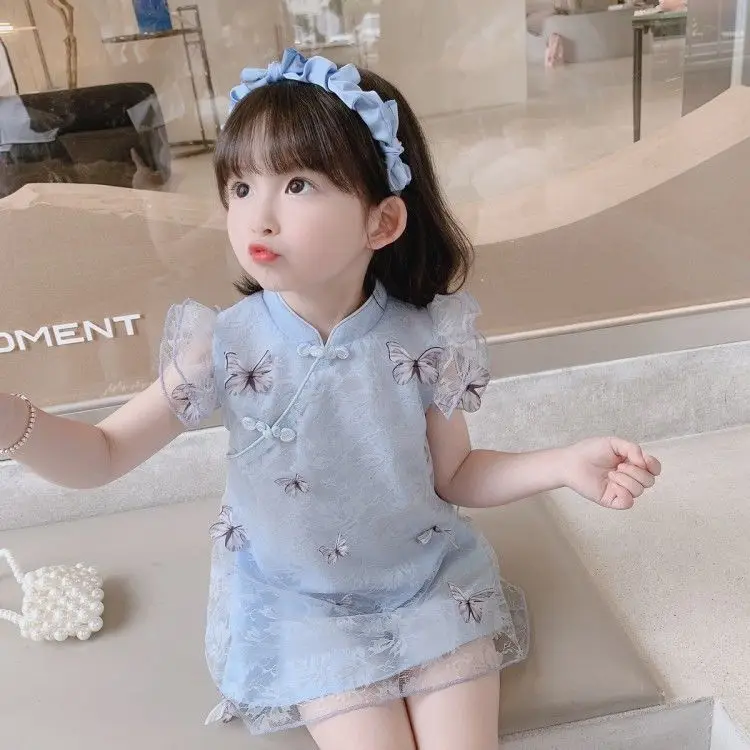 2021 children's clothing summer new girl's foreign style versatile National Style Butterfly Qipao gauze skirt dress children
2021 children's clothing summer new girl's foreign style versatile National Style Butterfly Qipao gauze skirt dress children