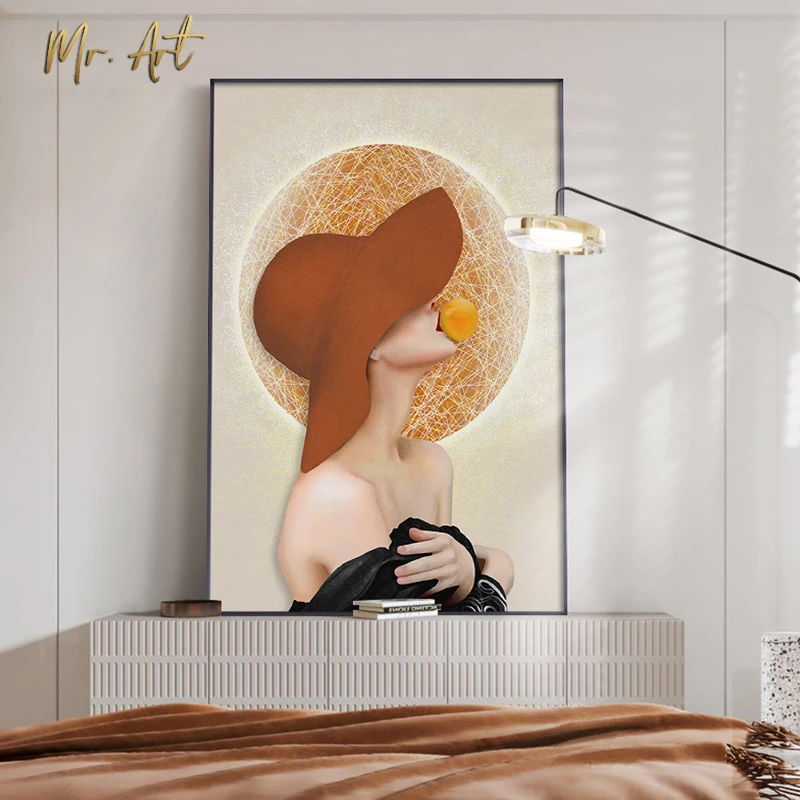 Vintage Fashion Women Wall Paintings Modern Girl Canvas Art Poster Print Golden Texture Pictures Living Room Bedroom Decoration
Vintage Fashion Women Wall Paintings Modern Girl Canvas Art Poster Print Golden Texture Pictures Living Room Bedroom Decoration