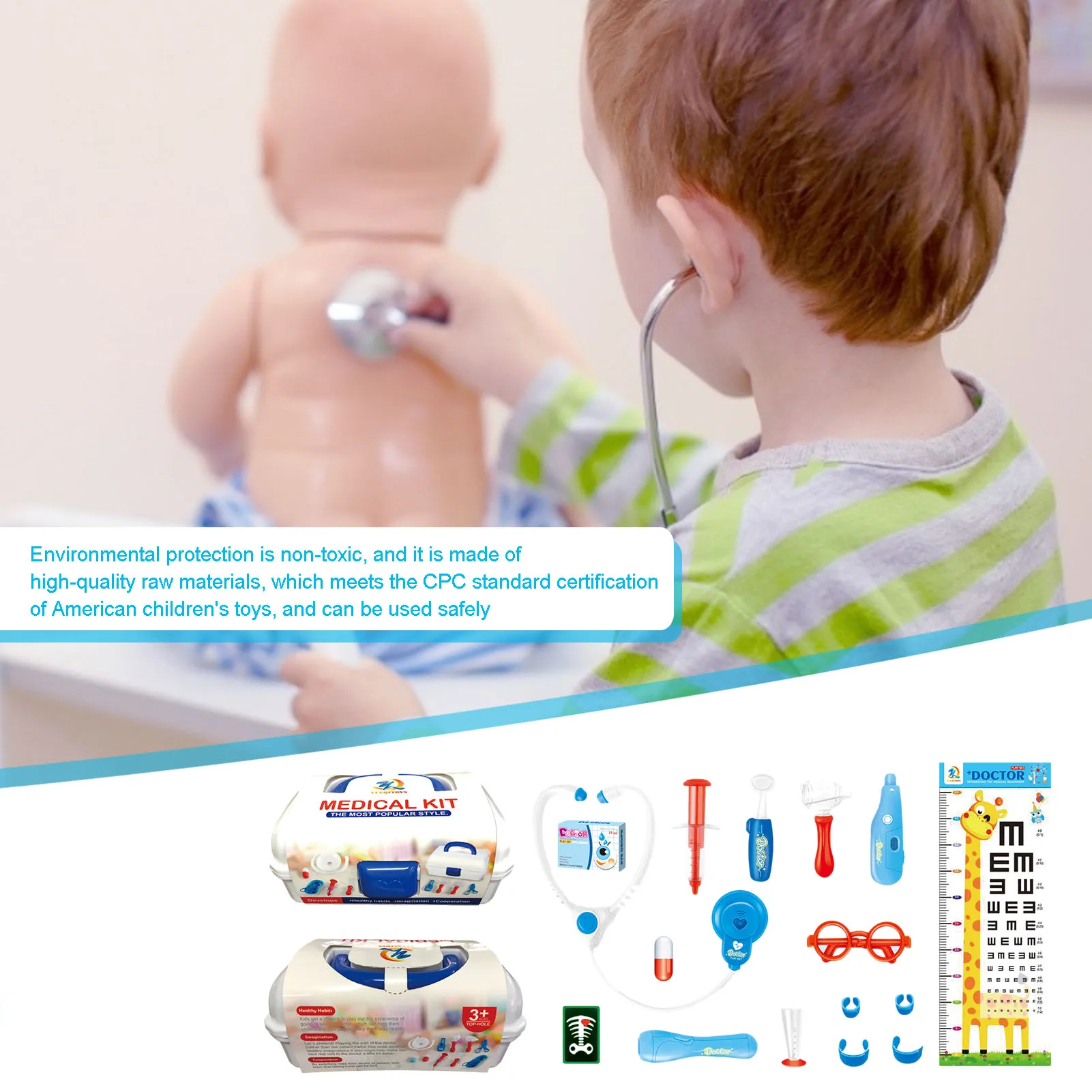 Kids Doctor Toys Set Boy Girl Simulation Family Doctor Kit Children Pretend Play Medical Tools Educationa Role playing Toys
Kids Doctor Toys Set Boy Girl Simulation Family Doctor Kit Children Pretend Play Medical Tools Educationa Role playing Toys