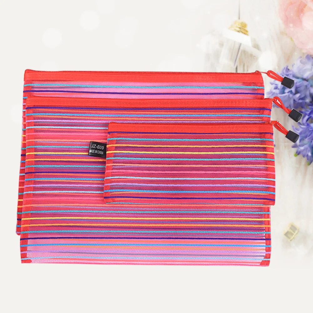 3Pcs Colorful File Pockets Nylon Mesh Zipper File Storage Bags Documents Organizer Pouch
3Pcs Colorful File Pockets Nylon Mesh Zipper File Storage Bags Documents Organizer Pouch