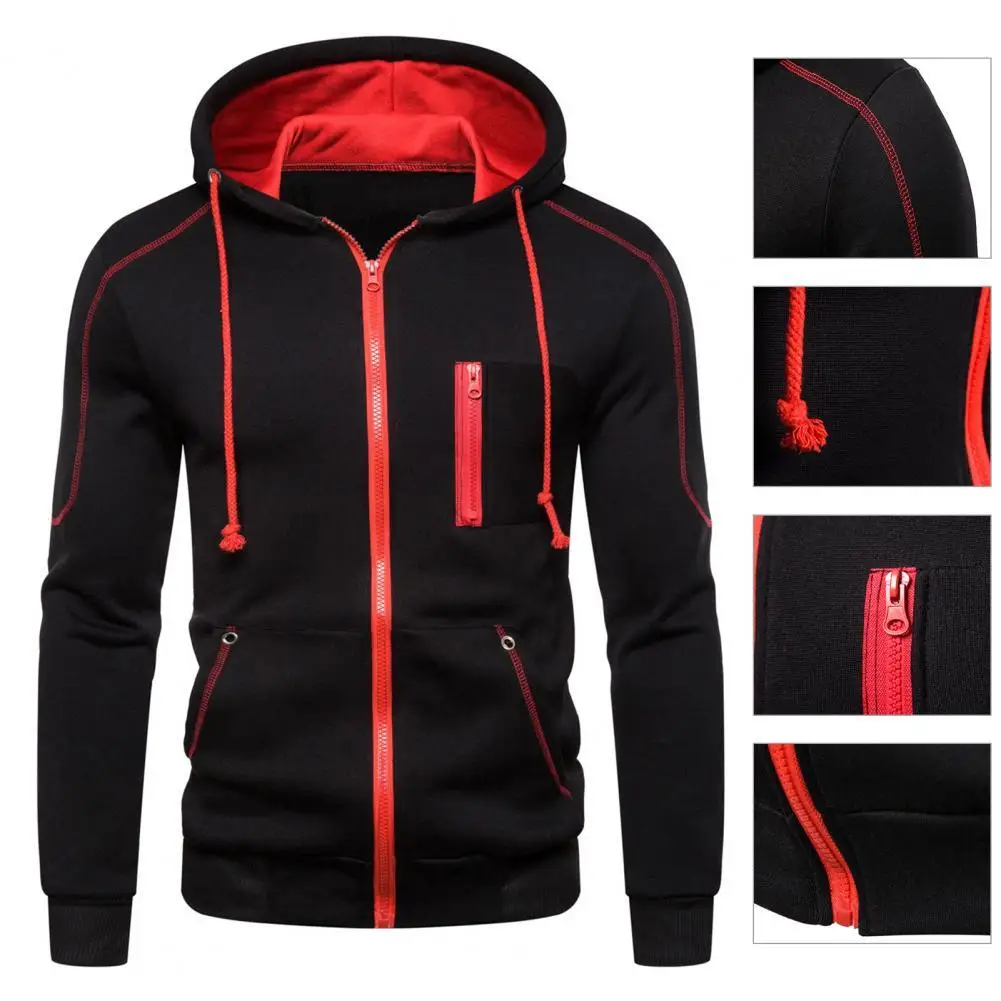 Contrast Colors Hoodie Coat Cardigan Thick Casual Long Sleeve Zipper Men Coats Daily Wear Skin-friendly Jackets Dating Clothes
Contrast Colors Hoodie Coat Cardigan Thick Casual Long Sleeve Zipper Men Coats Daily Wear Skin-friendly Jackets Dating Clothes