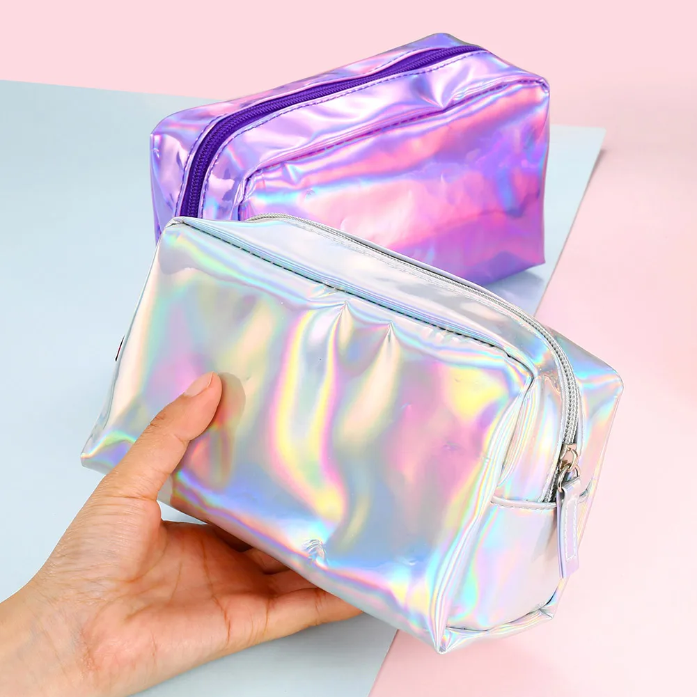 Holographic Pencil Case PU Cosmetic Pouch Storage Zipper Makeup Purse Bag New 
Holographic Pencil Case PU Cosmetic Pouch Storage Zipper Makeup Purse Bag New