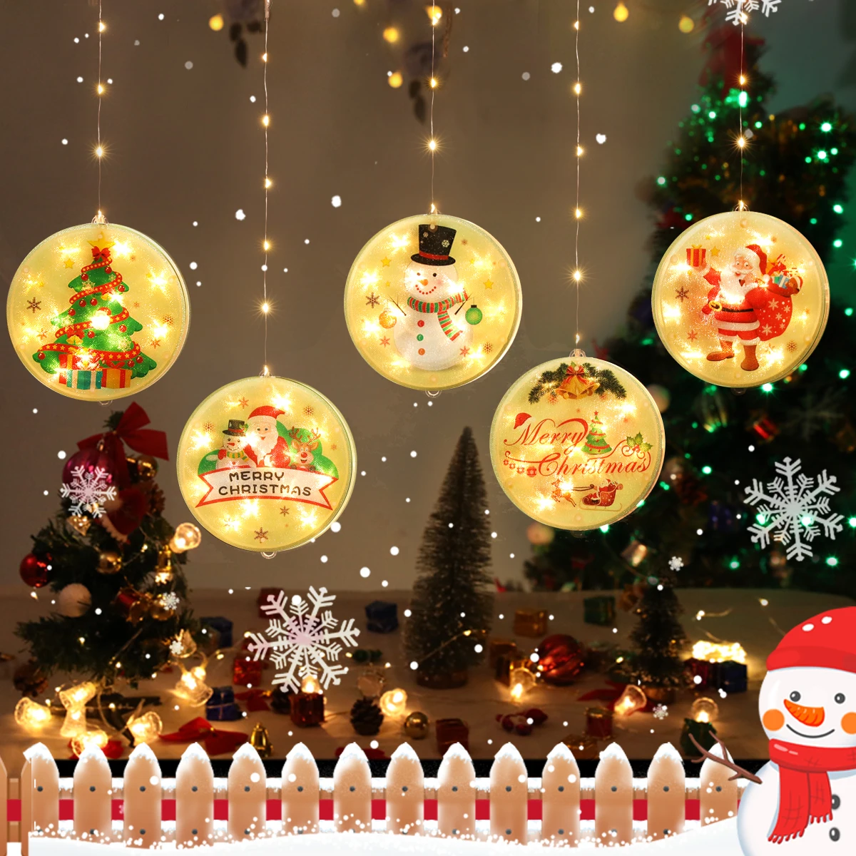 Usb Christmas Atmosphere Curtain Window Decoration Room Decoration Led Lantern Suction Cup Hanging Lamp Holiday Lighting
Usb Christmas Atmosphere Curtain Window Decoration Room Decoration Led Lantern Suction Cup Hanging Lamp Holiday Lighting