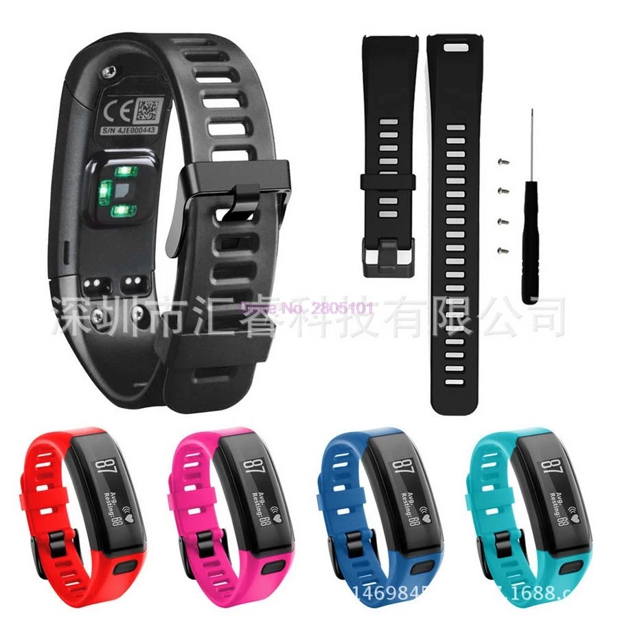 

100pcs New Replacement Soft Silicone Bracelet Strap WristBand For Garmin Vivosmart HR