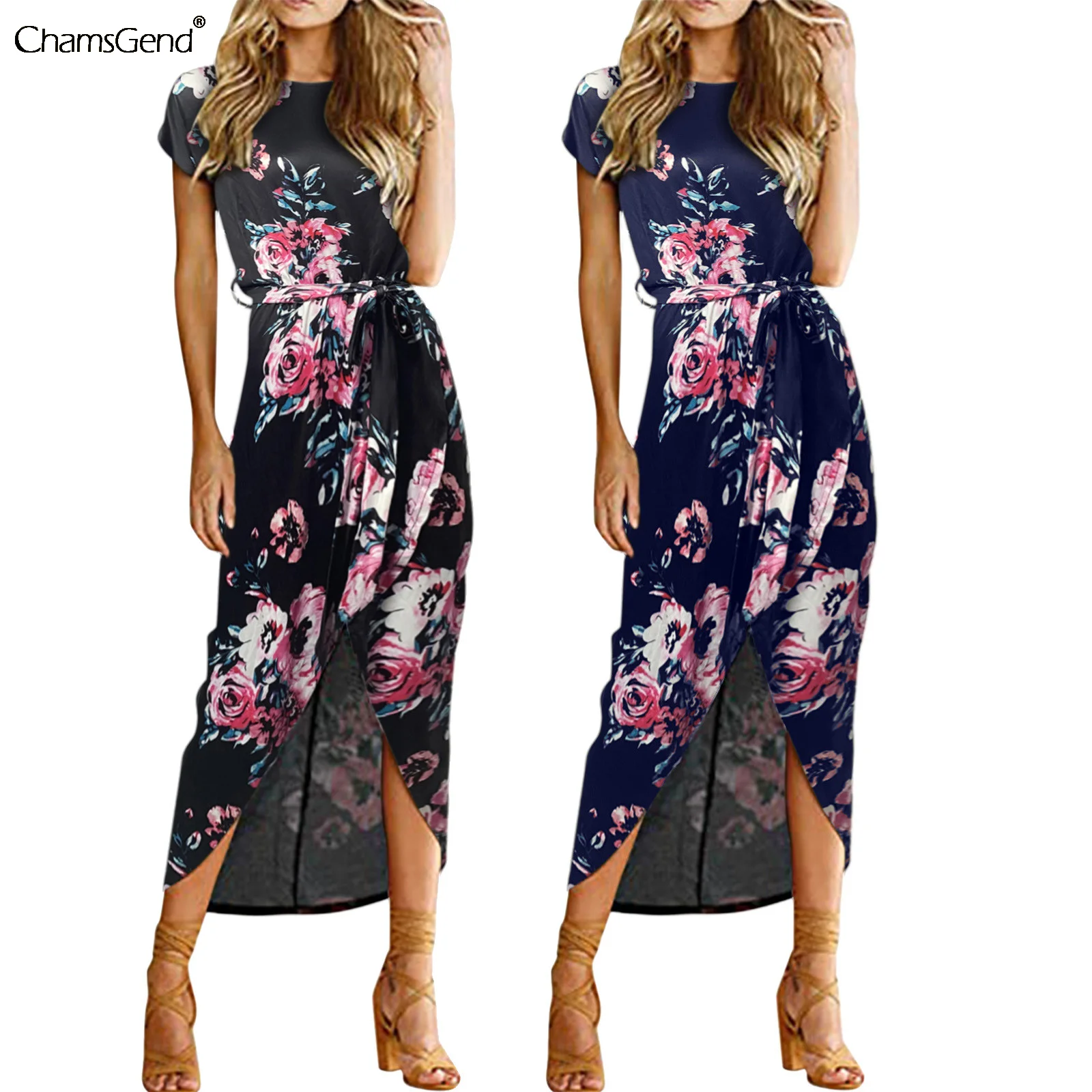 Fashion Boho Long Dress For Women Casual Short Sleeve Print Belt Beach Long Dress Sexy Elegant Slit Irregular Long Dresses
Fashion Boho Long Dress For Women Casual Short Sleeve Print Belt Beach Long Dress Sexy Elegant Slit Irregular Long Dresses