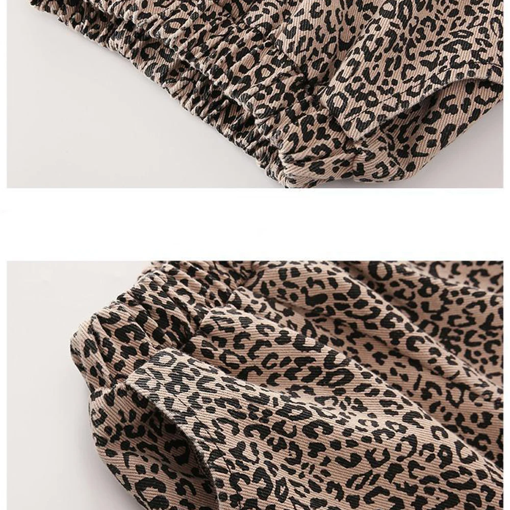 Autumn 2021 new children's wear lapel sport casual children's Leopard cardigan jacket set Baby girl clothes Two-piece
Autumn 2021 new children's wear lapel sport casual children's Leopard cardigan jacket set Baby girl clothes Two-piece