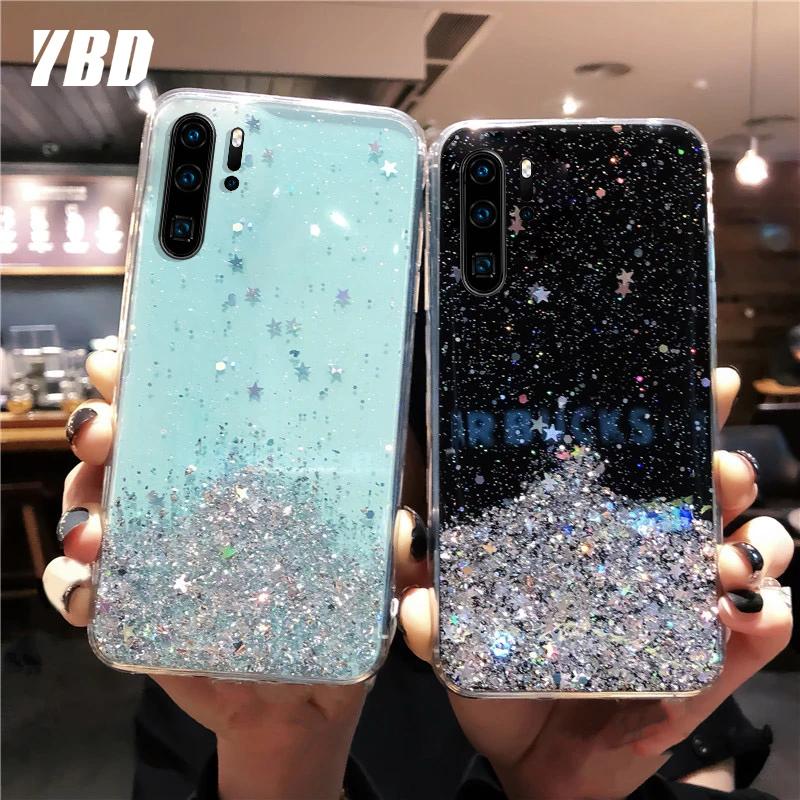Мягкий Блестящий Звездный телефонный чехол YBD для Samsung Galaxy A21s A11A50 A70 A71 A51 S10 Note 10 lite