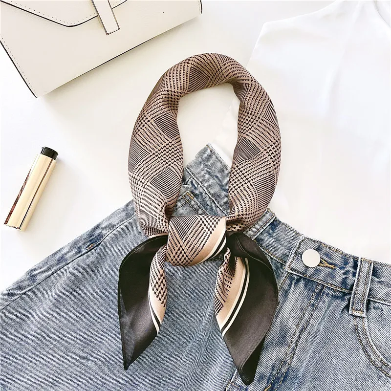 Summer Luxury Brand Silk Satin Scarf Square Women Shawls Houndstooth Office Lady Small Hair Neck Hijab Foulard Bandana 70*70cm
Summer Luxury Brand Silk Satin Scarf Square Women Shawls Houndstooth Office Lady Small Hair Neck Hijab Foulard Bandana 70*70cm