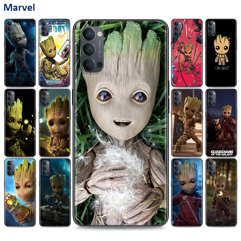 Soft Black Silicone Cover Baby Groot Cutest For OPPO Reno 5 Pro 3 4 Lite F SE Z Pro 4G 5G Phone Case Shell
Soft Black Silicone Cover Baby Groot Cutest For OPPO Reno 5 Pro 3 4 Lite F SE Z Pro 4G 5G Phone Case Shell