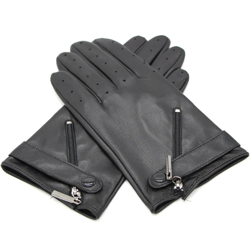 Women's Sheepskin Leather Gloves Fashionable Zipper Model Handmade Thinner Velvet Lined Fall Winter Warm Gloves S2781
Women's Sheepskin Leather Gloves Fashionable Zipper Model Handmade Thinner Velvet Lined Fall Winter Warm Gloves S2781