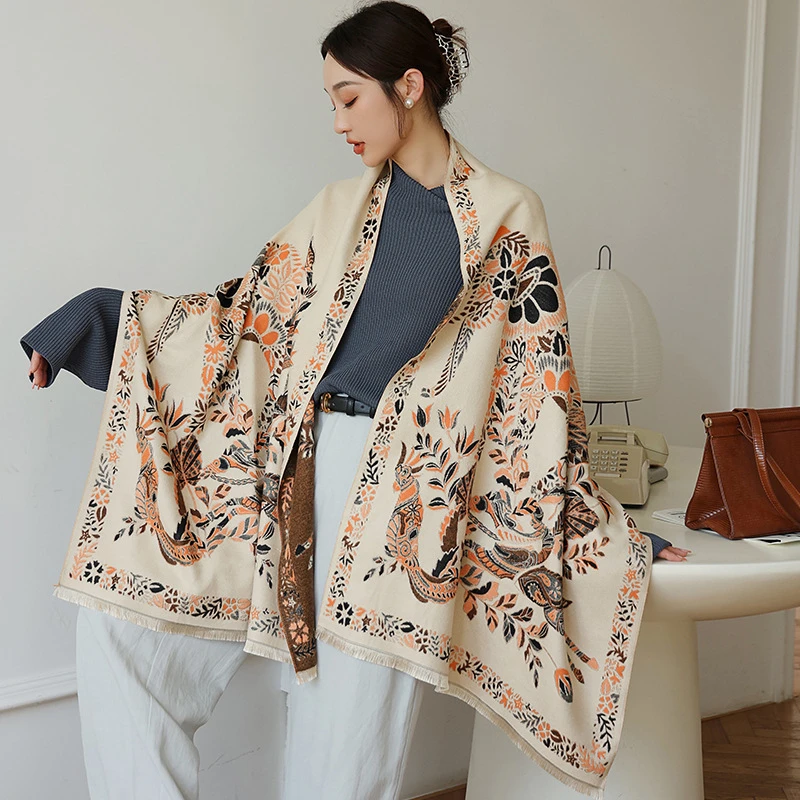 Fashion Women Winter Scarf Warm Cashmere Pashmina Leopard Shawls Wraps Lady Spring Autumn Knitted Bufanda Scarves
Fashion Women Winter Scarf Warm Cashmere Pashmina Leopard Shawls Wraps Lady Spring Autumn Knitted Bufanda Scarves