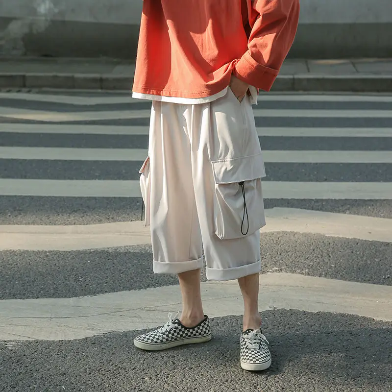 Summer Wide Leg Pants Men's Fashion Retro Pocket Casual Pants Men Streetwear Loose Hip Hop Straight Calf-Length Pants Mens S-2XL
Summer Wide Leg Pants Men's Fashion Retro Pocket Casual Pants Men Streetwear Loose Hip Hop Straight Calf-Length Pants Mens S-2XL