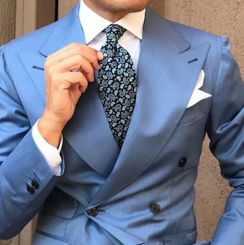 MyLoddy New Designs Blue Man Suits Man Attire Groom Tuxedo Man Outfit Party Prom 2 Piece Set Male Costume(Jacket+Pants)
MyLoddy New Designs Blue Man Suits Man Attire Groom Tuxedo Man Outfit Party Prom 2 Piece Set Male Costume(Jacket+Pants)