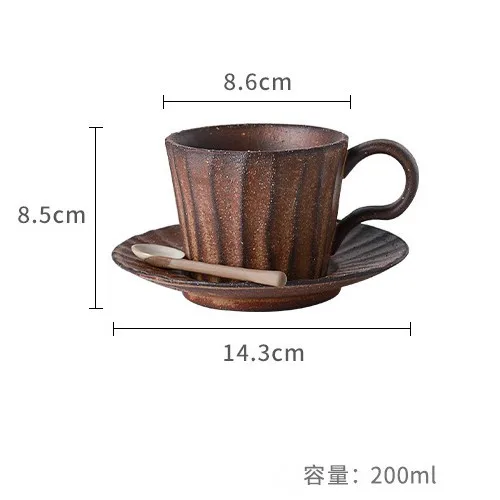 Japanese Vintage Cup Creative Ceramic Handmade Coffee Saucer Set Reusable Eco Friendly Cup Tazas De Cafe Home Drinkware DB60BD
Japanese Vintage Cup Creative Ceramic Handmade Coffee Saucer Set Reusable Eco Friendly Cup Tazas De Cafe Home Drinkware DB60BD