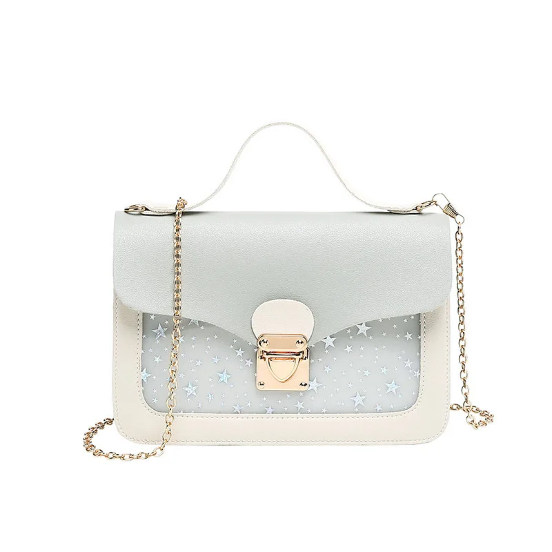 2021 Cover Lock Women's Bag Mobile Phone Small Square Bag Sequined Star Printing Shoulder Bag Fashionable Leather Messenger Bag
2021 Cover Lock Women's Bag Mobile Phone Small Square Bag Sequined Star Printing Shoulder Bag Fashionable Leather Messenger Bag