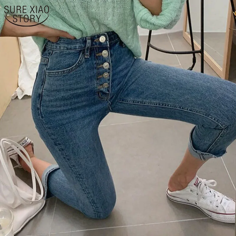 Korean Blue High Waist Jeans for Women 2022 Slim Ankle-length Pant Simple Denim Broek Mujer Pantalones Ropa De Mujer 10407
Korean Blue High Waist Jeans for Women 2022 Slim Ankle-length Pant Simple Denim Broek Mujer Pantalones Ropa De Mujer 10407